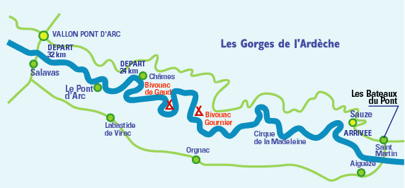 map ardeche gorges