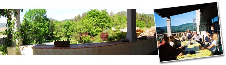 guestrooms, guesthouse, guest meals, host's table, ardeche, south, france